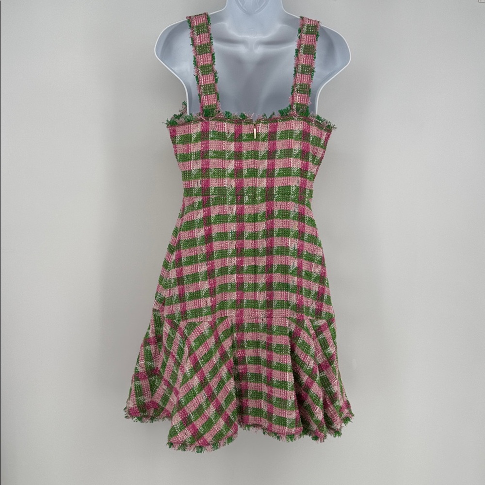 Kate Spade Mainline Plaid Tweed Dress in Peony NWT - Picture 5 of 9